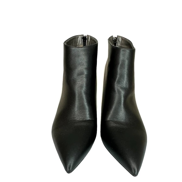 Women Stiletto Ankle Boots Size 7.5 High Heel Pointed Toe Black White NEW - Picture 11 of 15